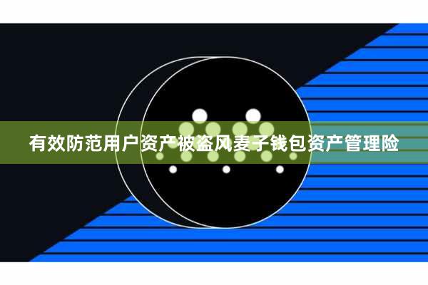 有效防范用户资产被盗风麦子钱包资产管理险